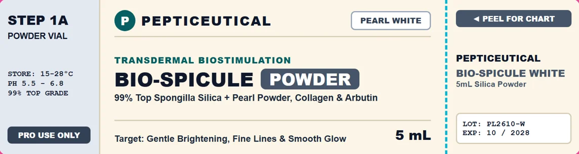 PEPTICEUTICAL BIO-SPICULE Pearl White label